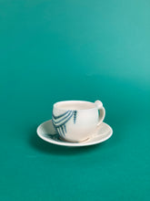 Laden Sie das Bild in den Galerie-Viewer, Espressotasse "Artdeco" grünblau